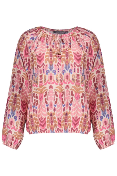 Geisha roze dames blouse | Vooraanzicht