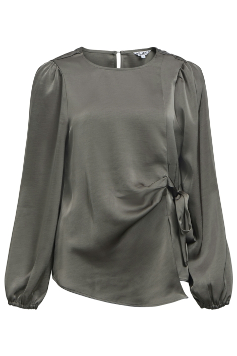 Object grijze dames blouse | Vooraanzicht