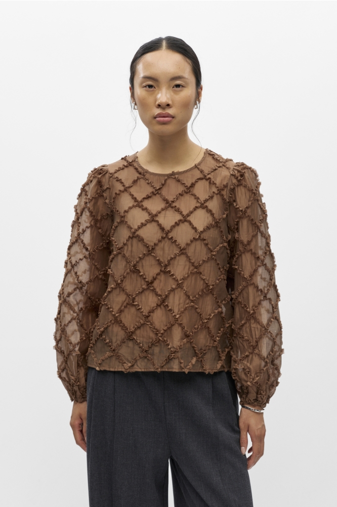 Object bruine dames blouse |