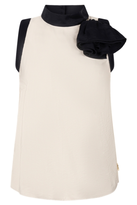 Juffrouw Jansen beige dames top | Vooraanzicht