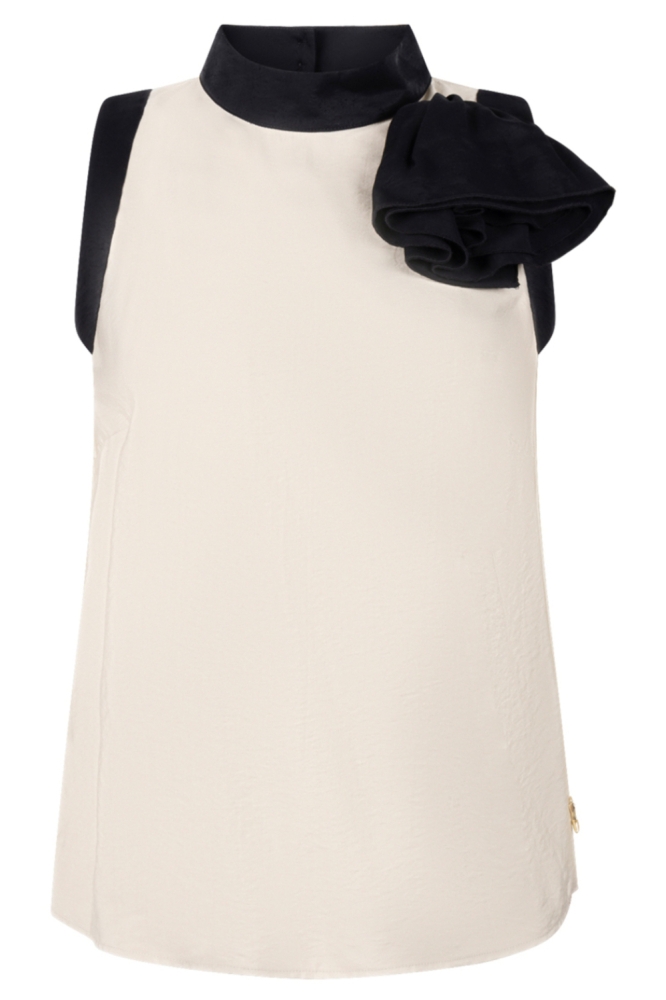 Juffrouw Jansen beige dames top | Vooraanzicht