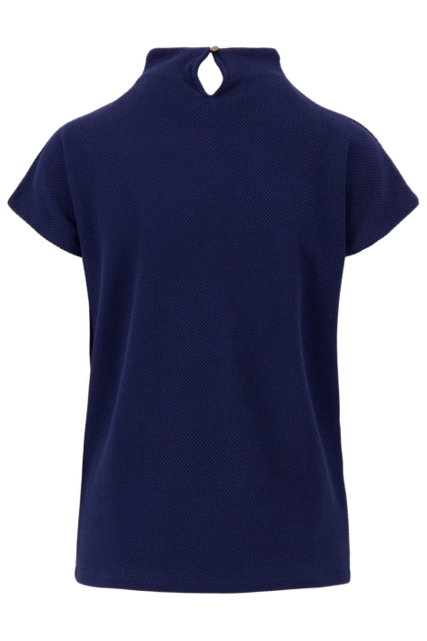 Zusss blauwe dames t-shirt | Achteraanzicht