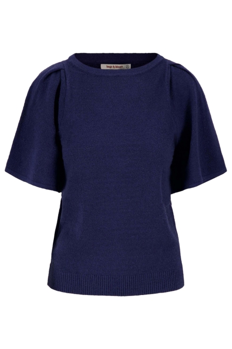 Zusss blauwe dames t-shirt | Vooraanzicht