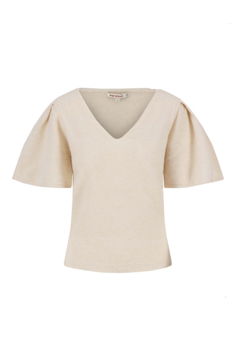 Zusss ecru dames trui | Vooraanzicht