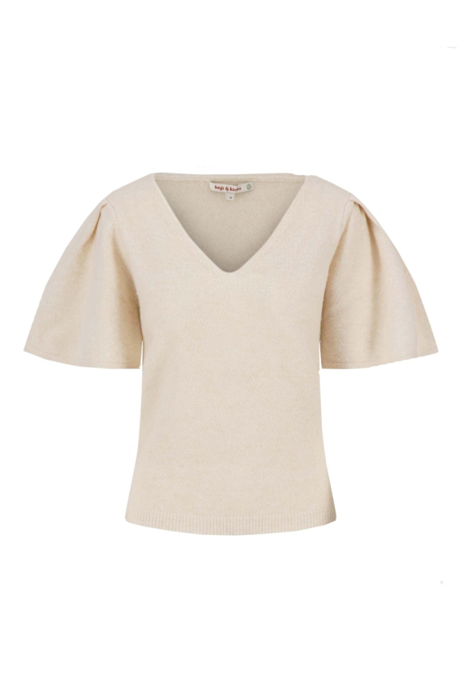 Zusss ecru dames trui | Vooraanzicht