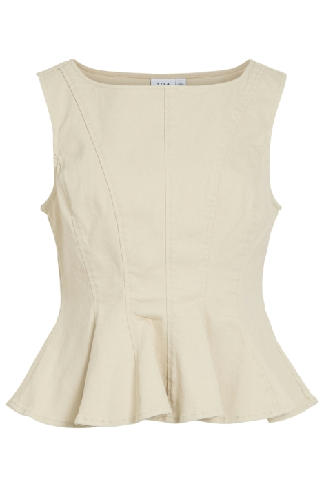 Vila beige dames top | Vooraanzicht