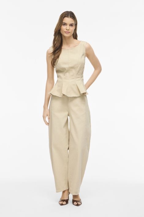 Vila beige dames top | Model