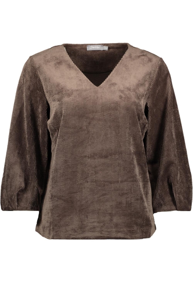 Geisha bruine dames t-shirt | Vooraanzicht