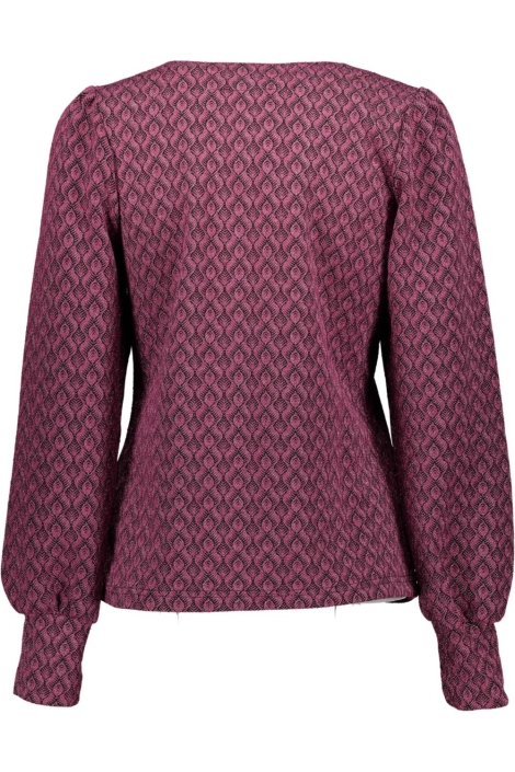 Geisha paarse dames t-shirt | Achteraanzicht