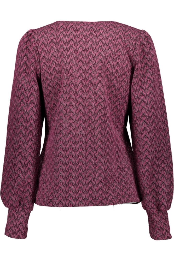 Geisha paarse dames t-shirt | Achteraanzicht