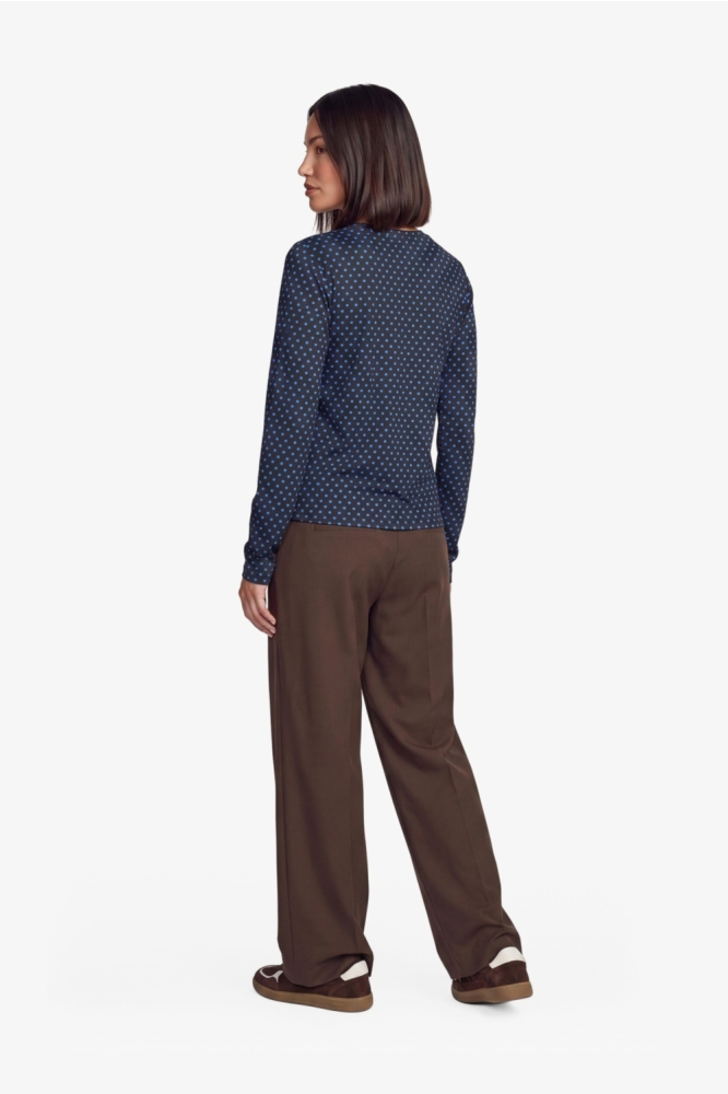 Fluresk blauwe dames top | Model