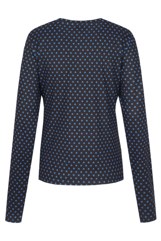 Fluresk blauwe dames top | Achteraanzicht