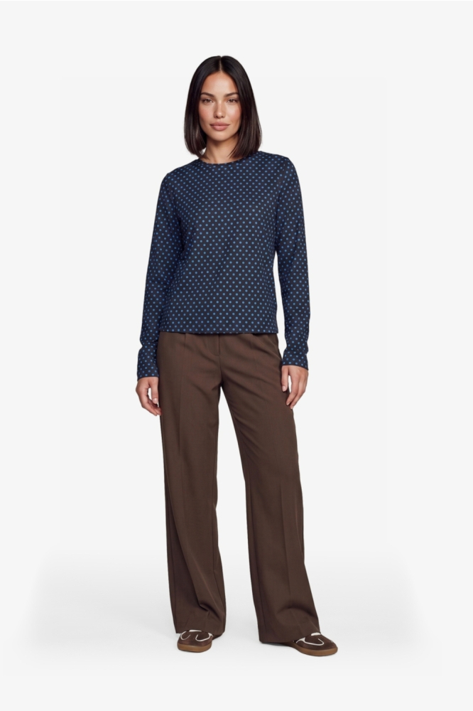 Fluresk blauwe dames top | Model