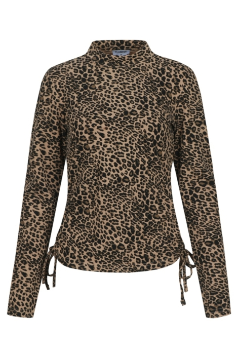 Fluresk camel dames top | Vooraanzicht