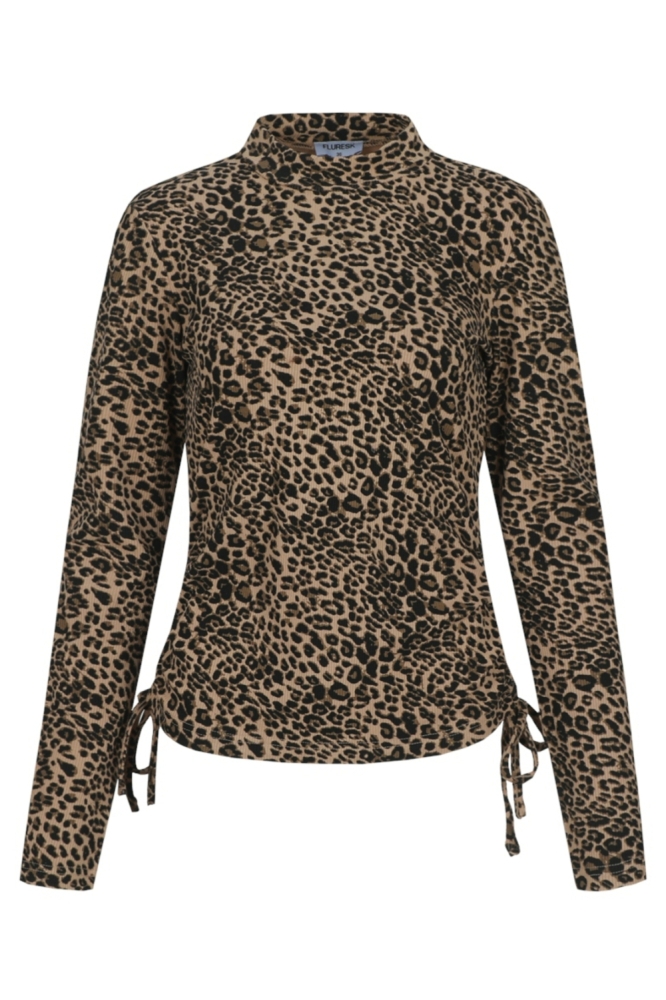 Fluresk camel dames top | Vooraanzicht