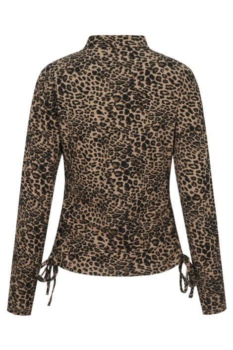 Fluresk camel dames top | Achteraanzicht