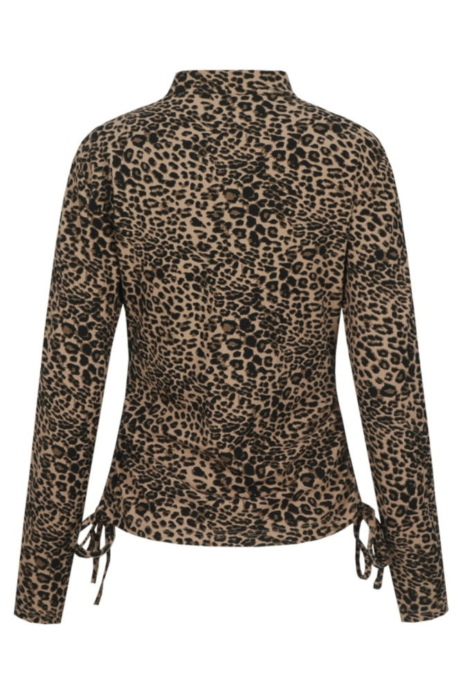 Fluresk camel dames top | Achteraanzicht