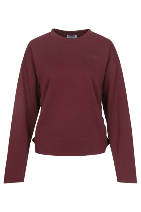 Fluresk rode dames t-shirt | Vooraanzicht