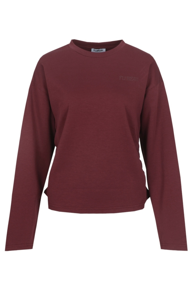Fluresk rode dames t-shirt | Vooraanzicht