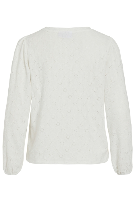 Vila ecru dames blouse | Achteraanzicht