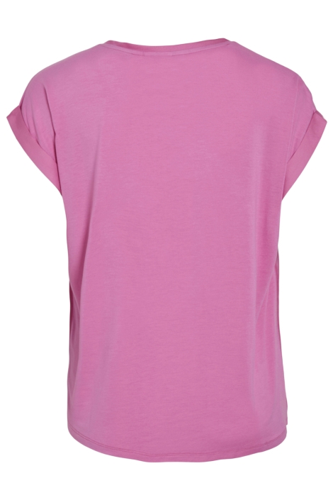 Vila roze dames t-shirt | Achteraanzicht