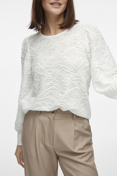 Vila ecru dames blouse | Model