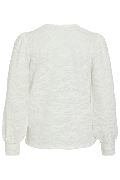Vila ecru dames blouse | Achteraanzicht