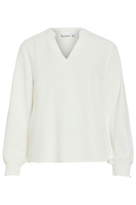 Vila ecru dames blouse | Vooraanzicht