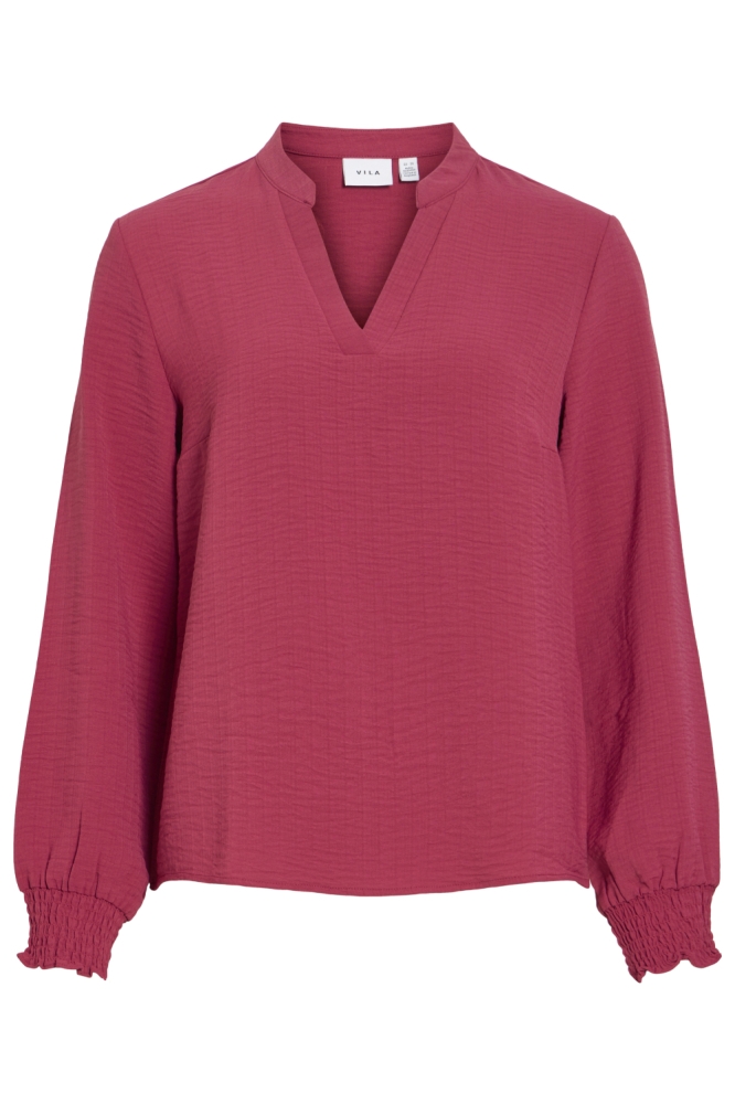 Vila bordeaux dames blouse | Vooraanzicht