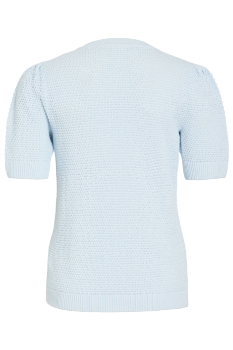 Vila blauwe dames t-shirt | Achteraanzicht