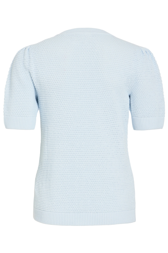 Vila blauwe dames t-shirt | Achteraanzicht