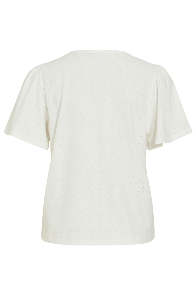 Vila witte dames t-shirt | Achteraanzicht
