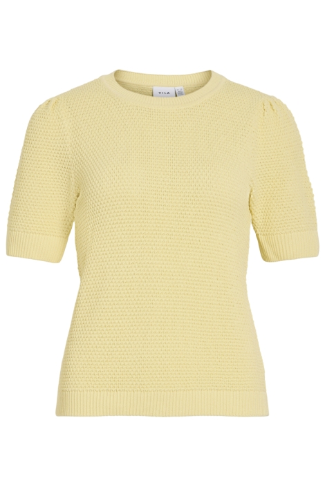 Vila gele dames t-shirt | Vooraanzicht