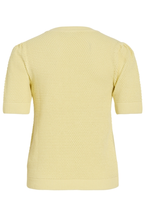 Vila gele dames t-shirt | Achteraanzicht