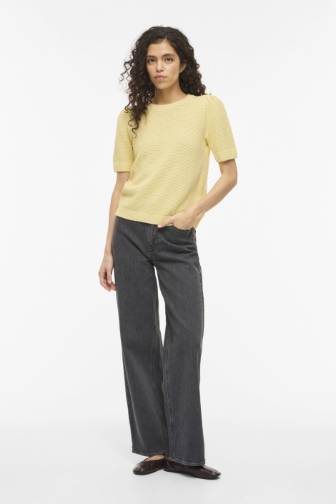 Vila gele dames t-shirt | Model