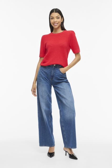 Vila rode dames t-shirt | Model