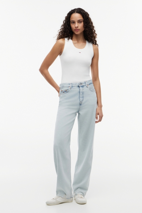 Tommy Jeans ecru dames top | Model