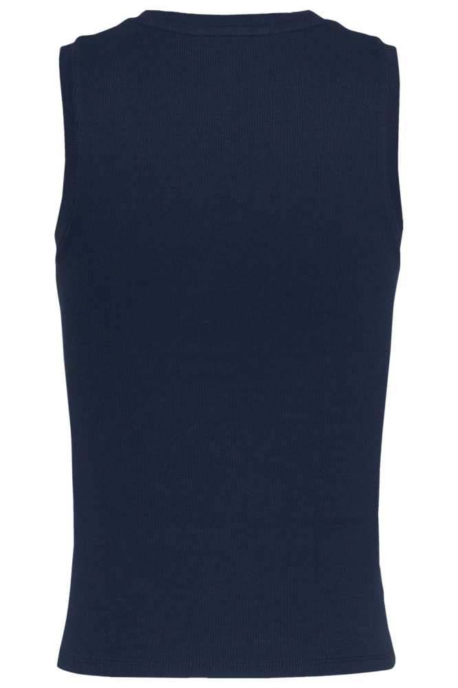 Tommy Jeans blauwe dames top | Achteraanzicht