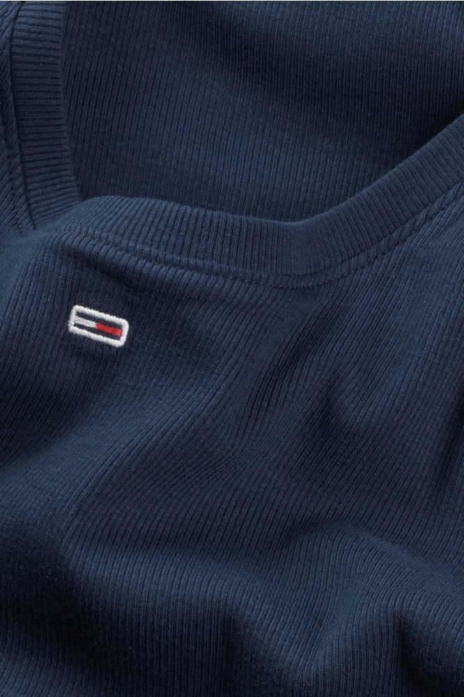 Tommy Jeans blauwe dames top | Close up