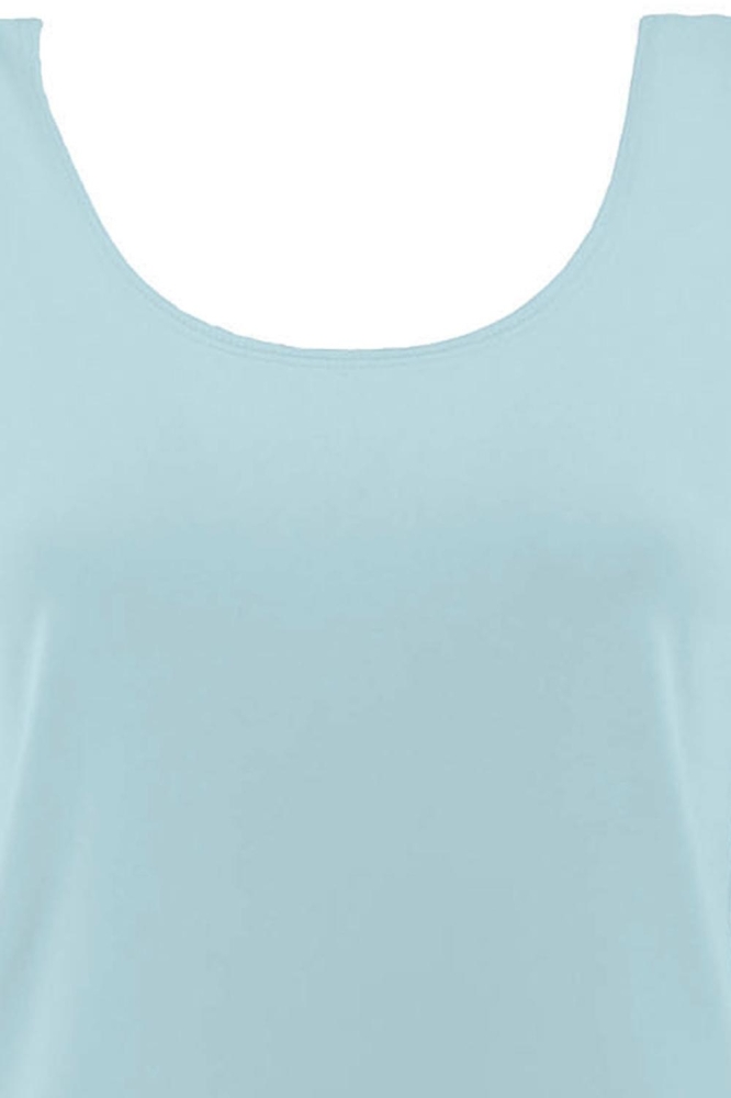 FOS Amsterdam blauwe dames top | Close up