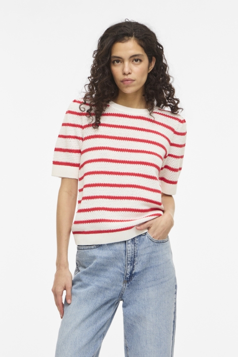 Vila witte dames trui | Model vooraanzicht