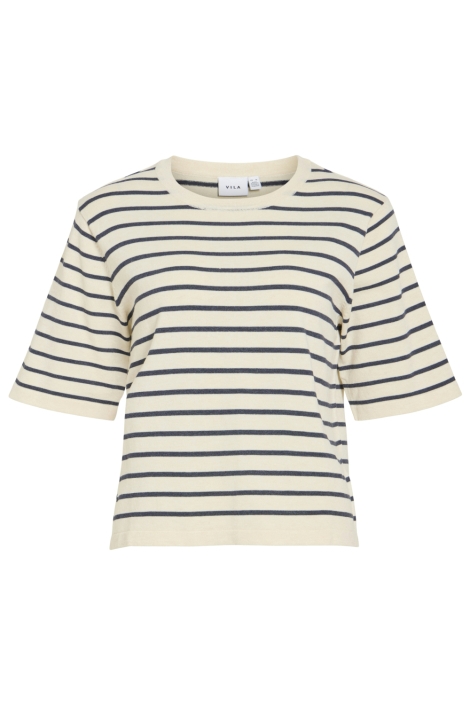 Vila beige dames t-shirt | Vooraanzicht