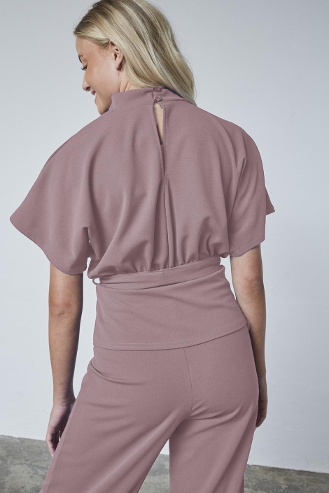 SisterS point roze dames t-shirt | Model achteraanzicht