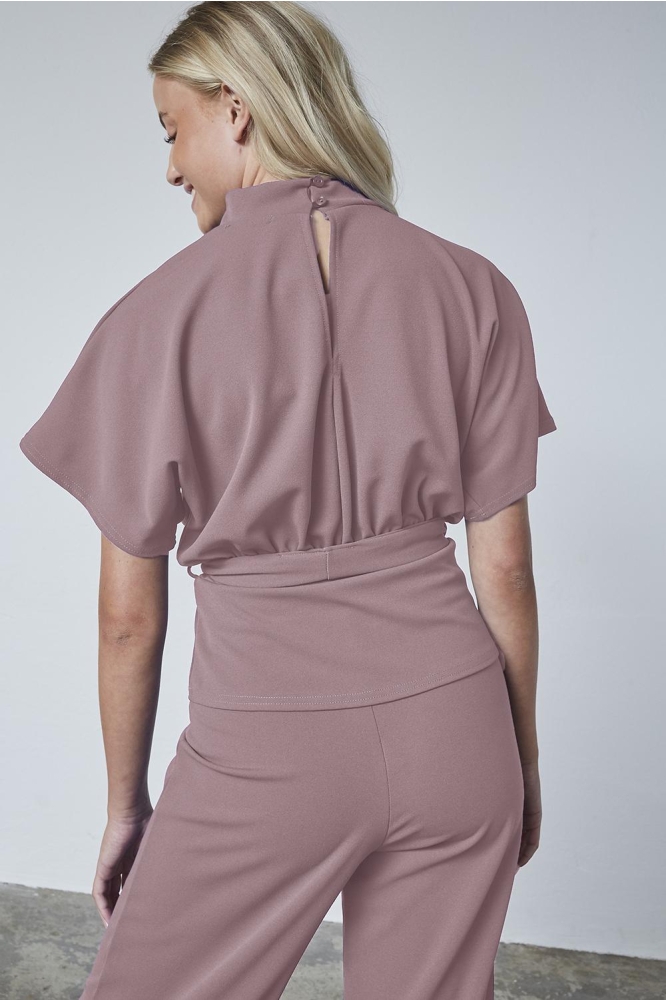 SisterS point roze dames t-shirt | Model achteraanzicht