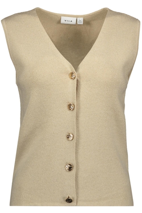 Vila zand dames gilet | Vooraanzicht