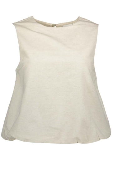 Vila Top VIPRISILLA O-NECK S/L BALLOON TOP/V 14113568 SUPER LIGHT NATURAL