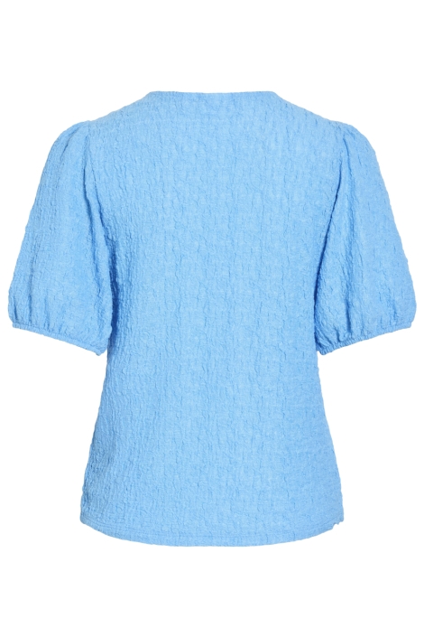 Vila blauwe dames t-shirt | Achteraanzicht