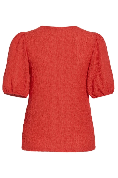 Vila rode dames t-shirt | Achteraanzicht