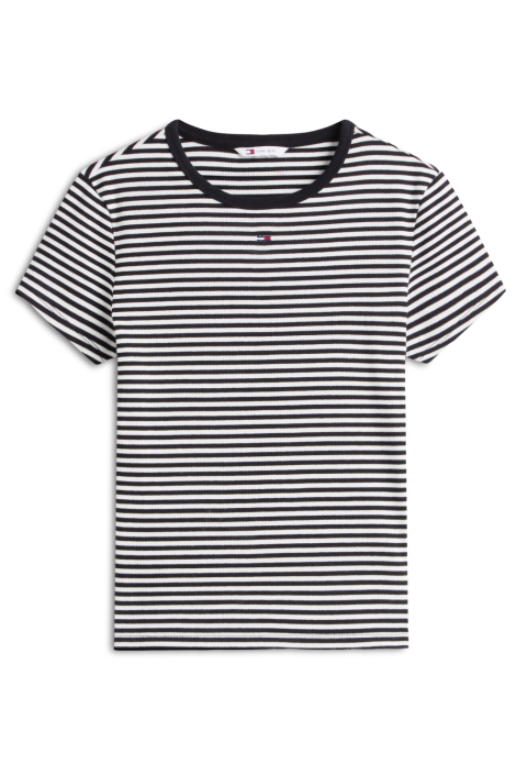Tommy Jeans zwarte dames t-shirt | Vooraanzicht
