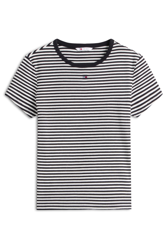 Tommy Jeans zwarte dames t-shirt | Vooraanzicht